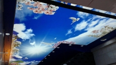 Resimli Tavan Kaplama Gökyüzü desenli
